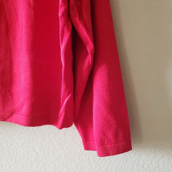 Eva Mendes Red Women's Cardigan Sweater With Rose Buttons Size XL - Picture 6 of 11